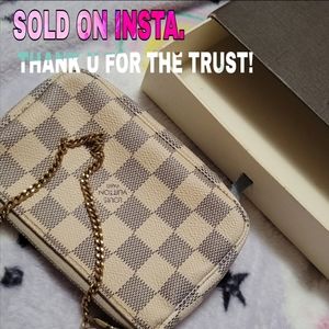 🎁SOLD🎁Mini Pochette Damier Azur